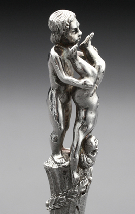 Silver Table Bell - Cast Silver Handle, 2 Cherubs